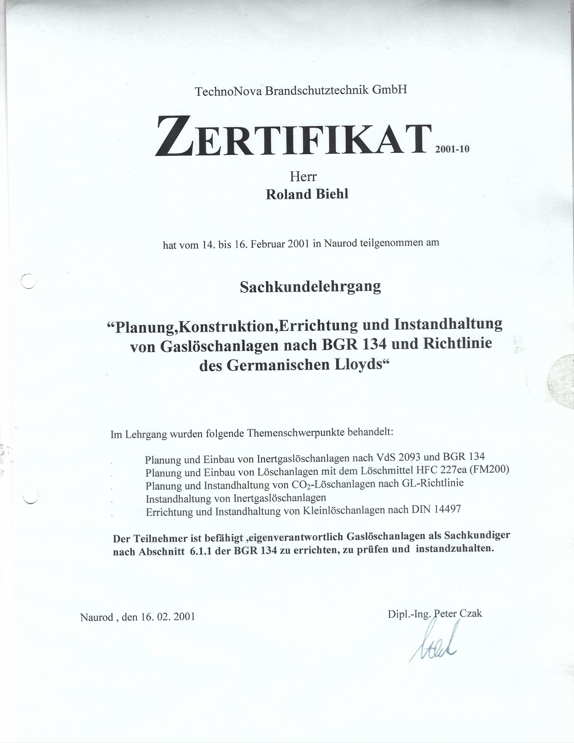 Zertifikat Roland fuer Loeschanlagen scaled