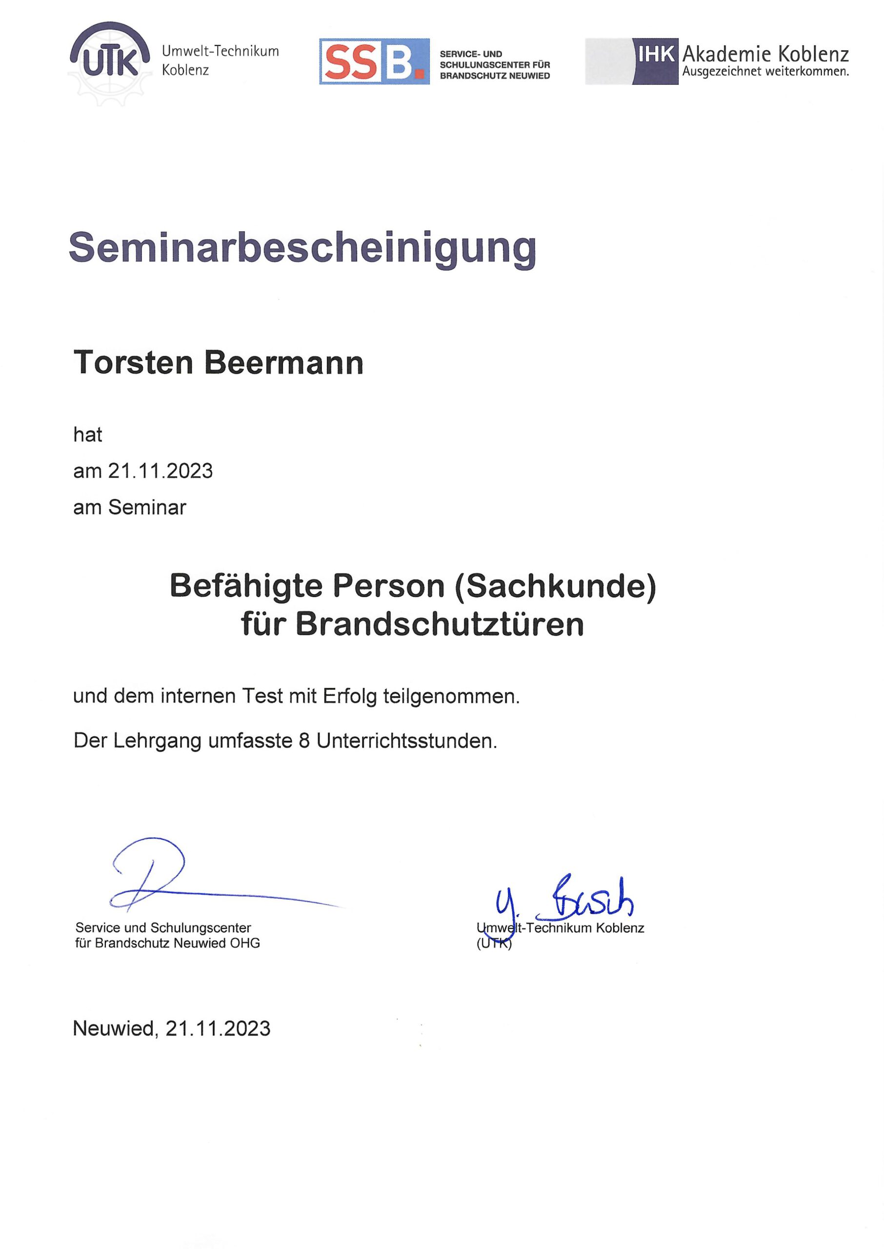 Zertifikat Torsten Brandschutztueren scaled