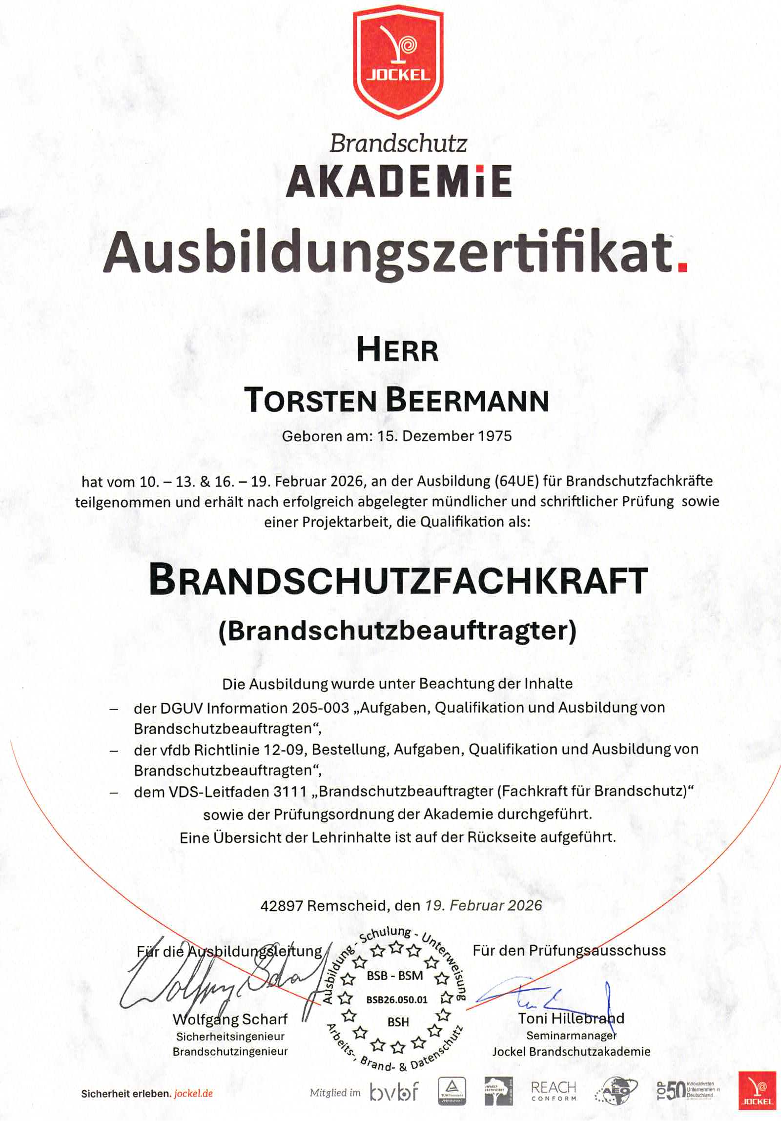 Zertifikat Beermann Seite 1 Zertifikat Beermann Seite 1